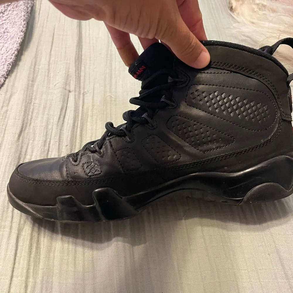 Air Jordan 9 Retro Bred PS‎ Black and Red High-Top Sneakers 8.5